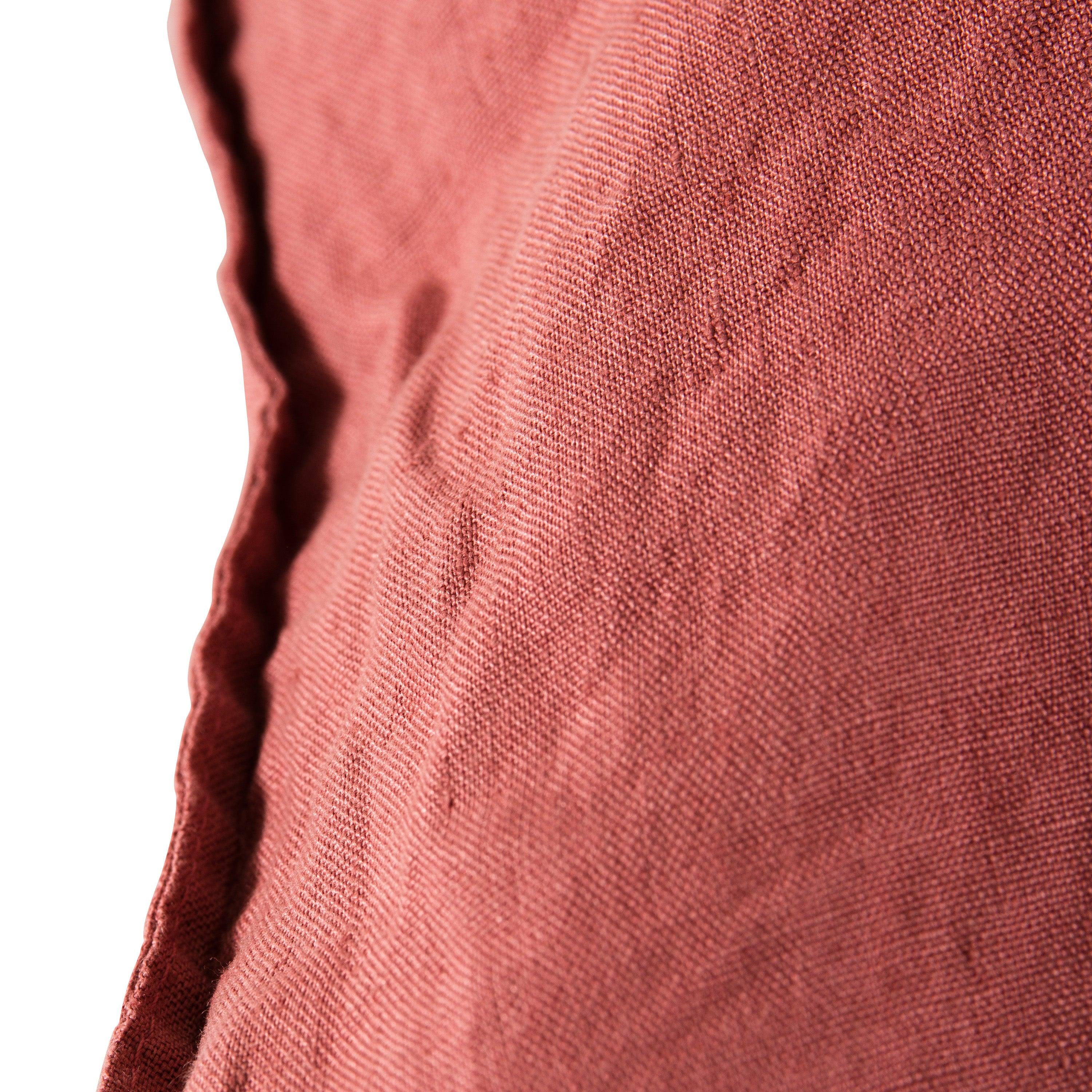 Songe Square Linen Pillowcase - Rosewood - Image 3