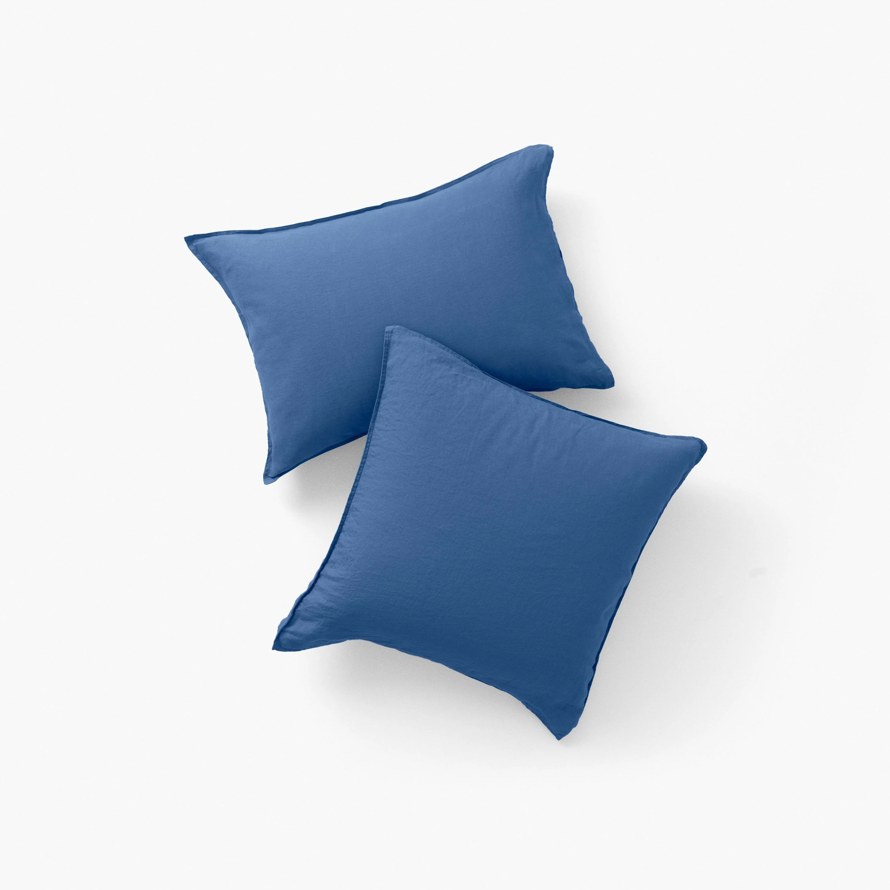 Songe Square Linen Pillowcase - China Blue - Image 4