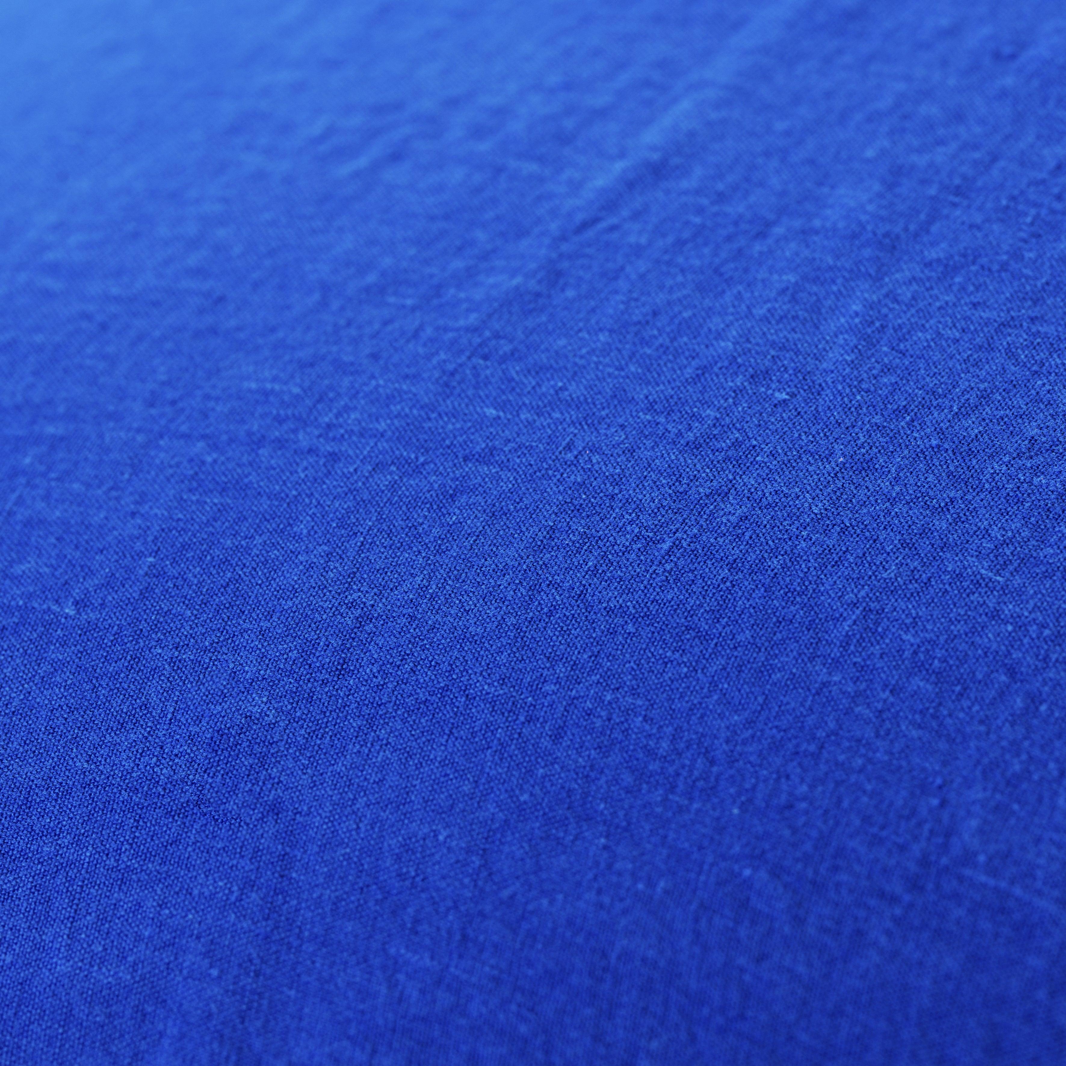 Songe Square Linen Pillowcase - Cobalt - Image 3