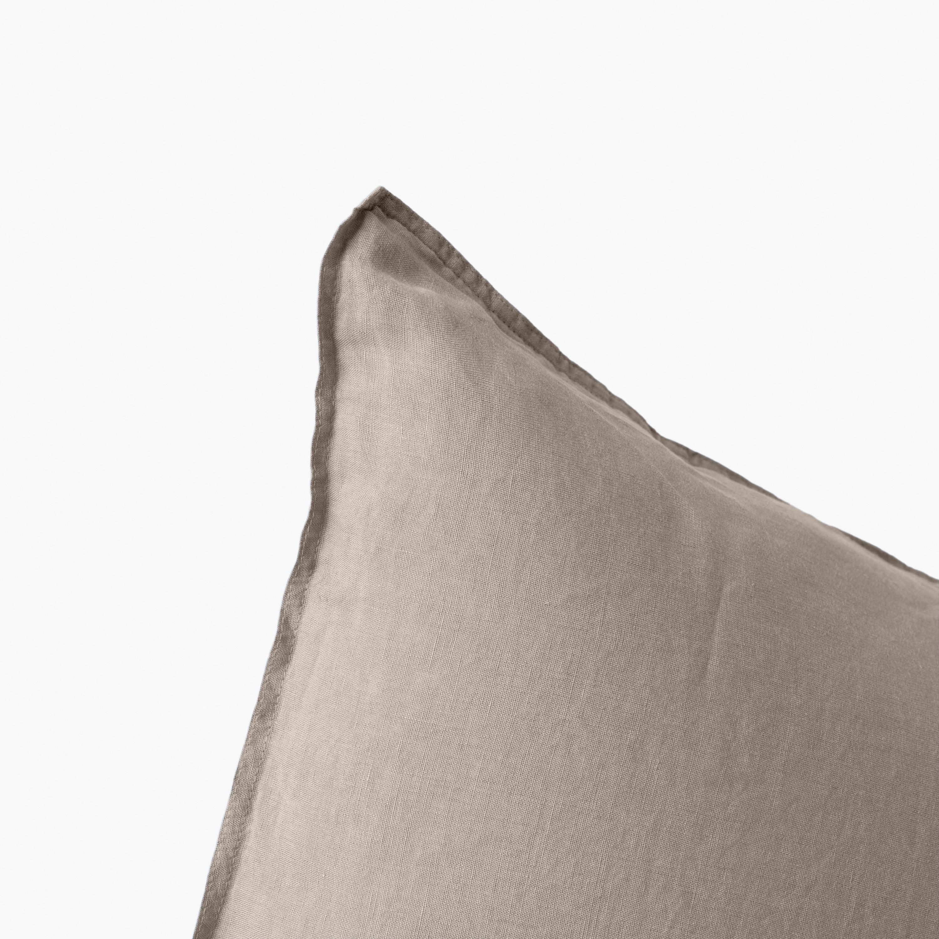 Songe Square Linen Pillowcase - Grege - Image 2