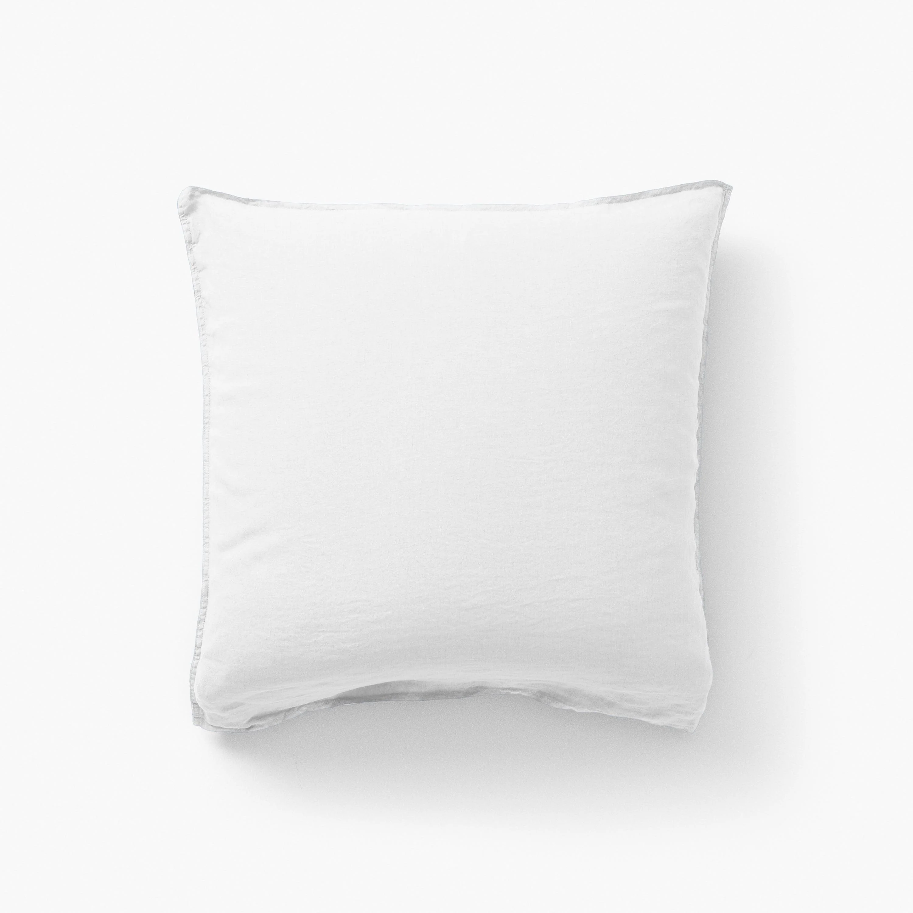 Songe Square Washed Linen Pillowcase - White