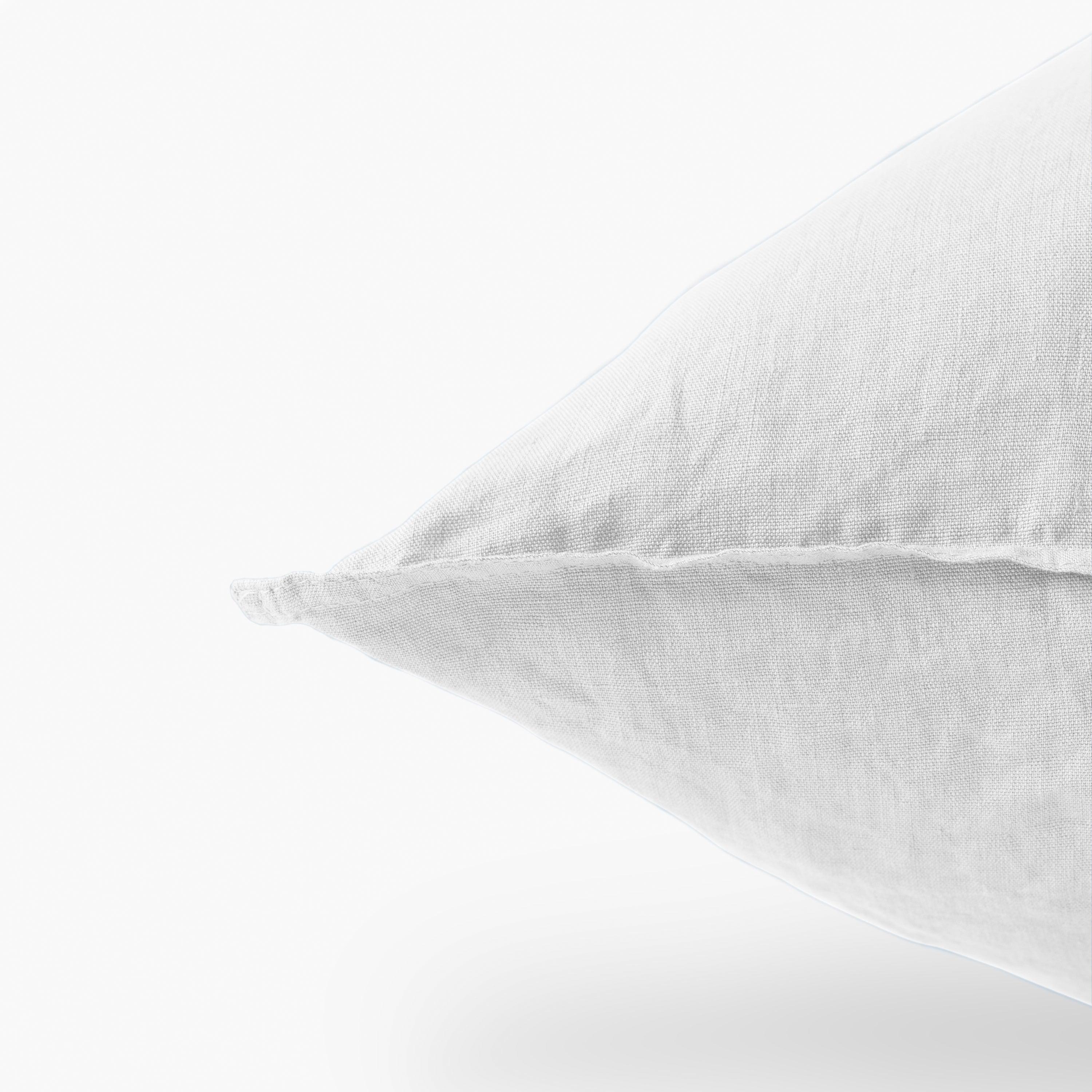 Songe Square Washed Linen Pillowcase - White - Image 3