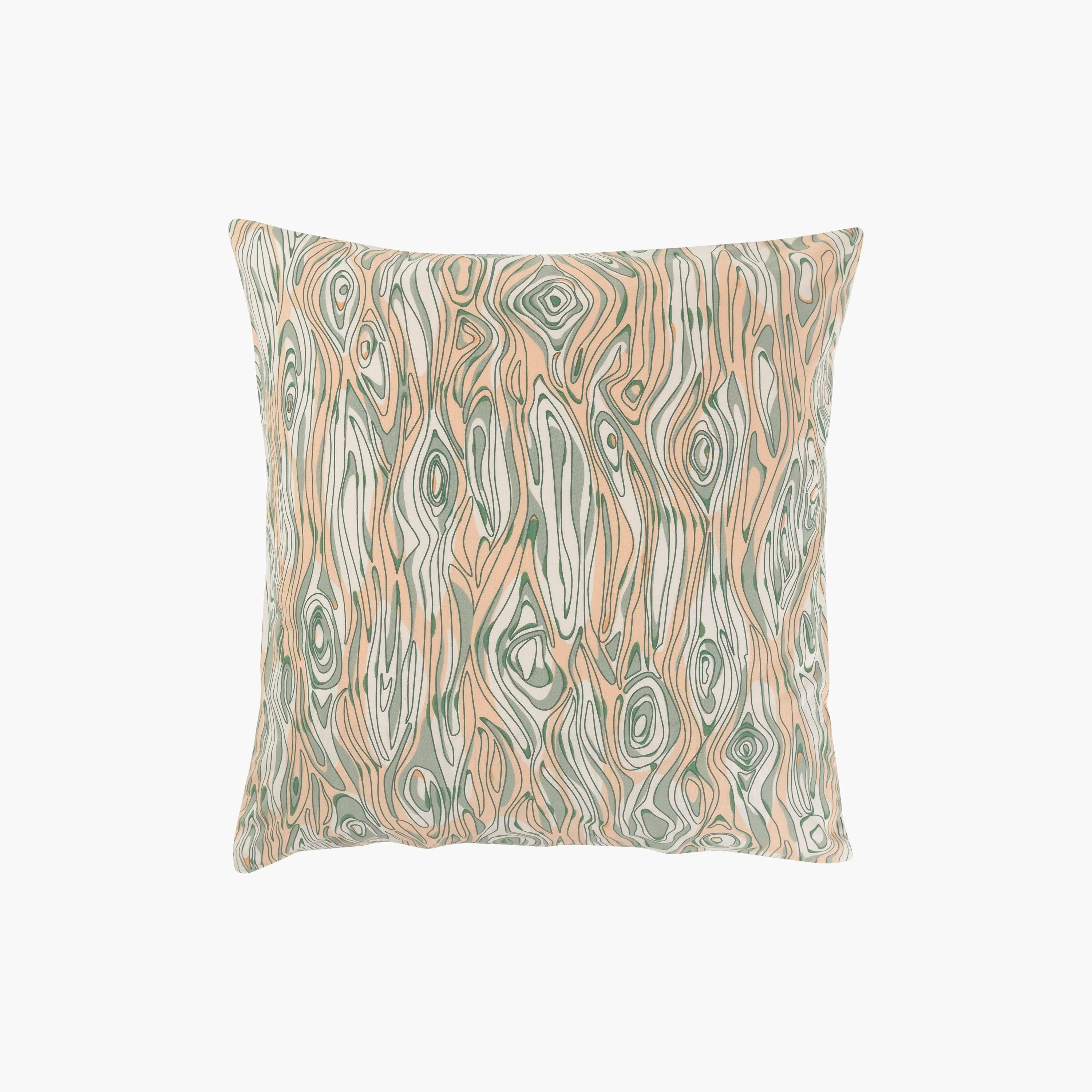 Square Pillowcase in Washed Organic Cotton Monarbre - Image 2