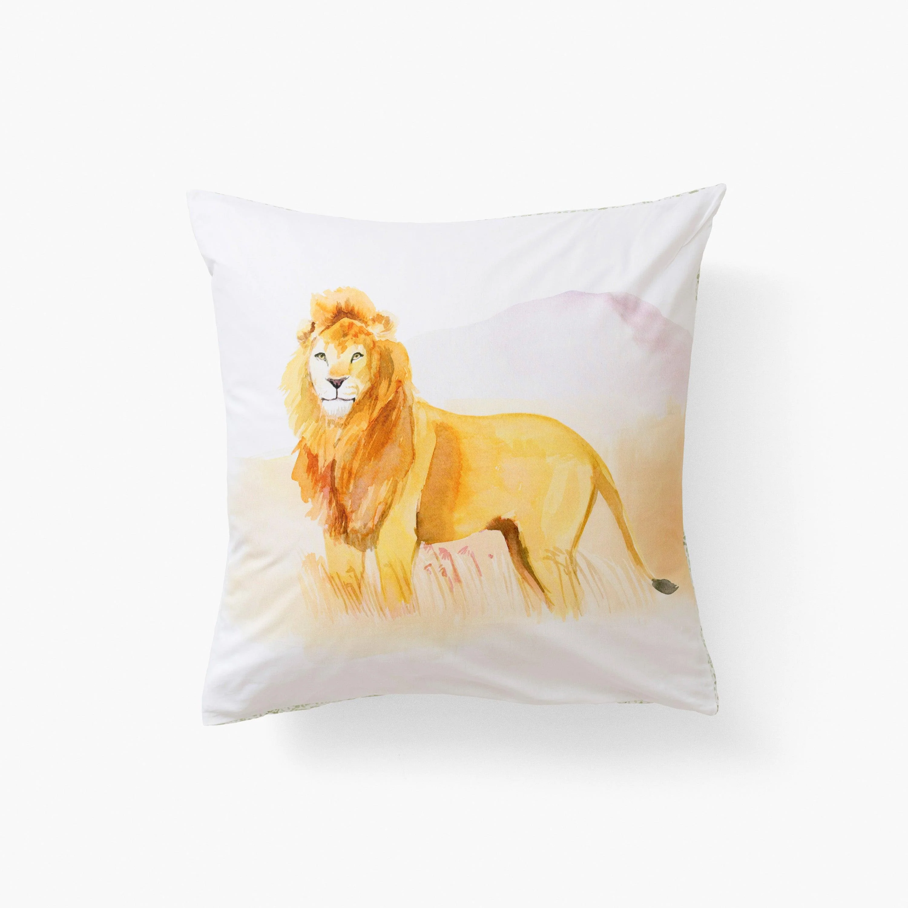 Square Pillowcase Pure Organic Cotton Safari