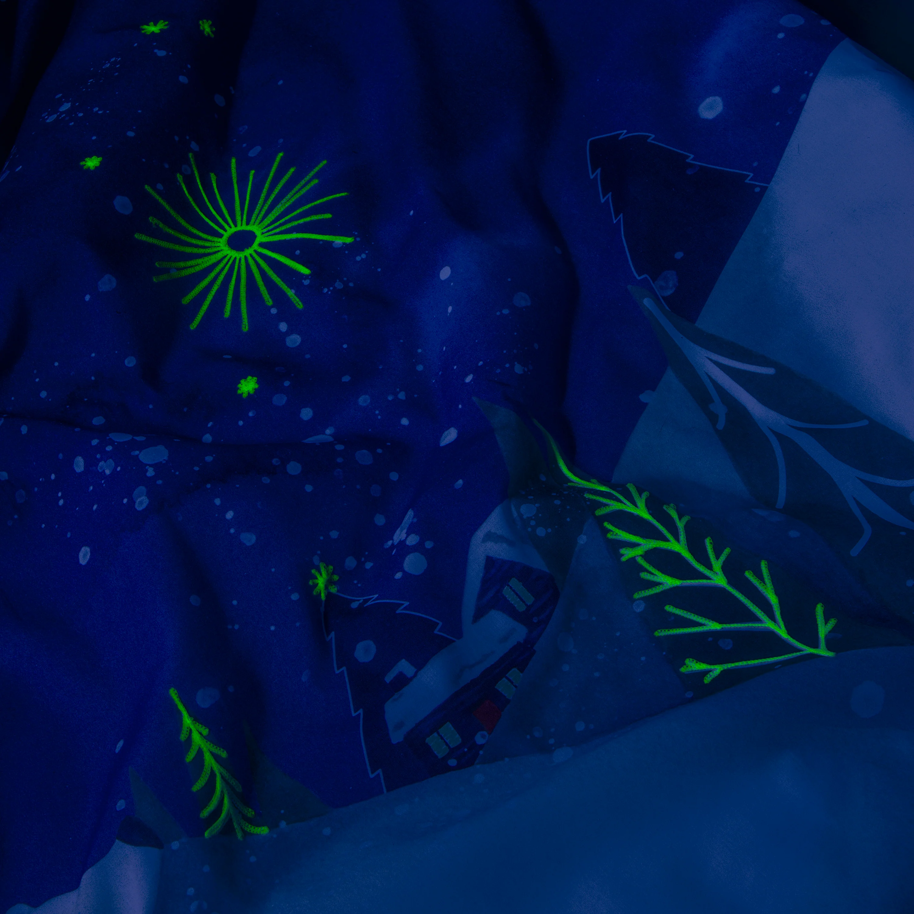 Stellaire Cotton Duvet Cover - Blue - Image 7