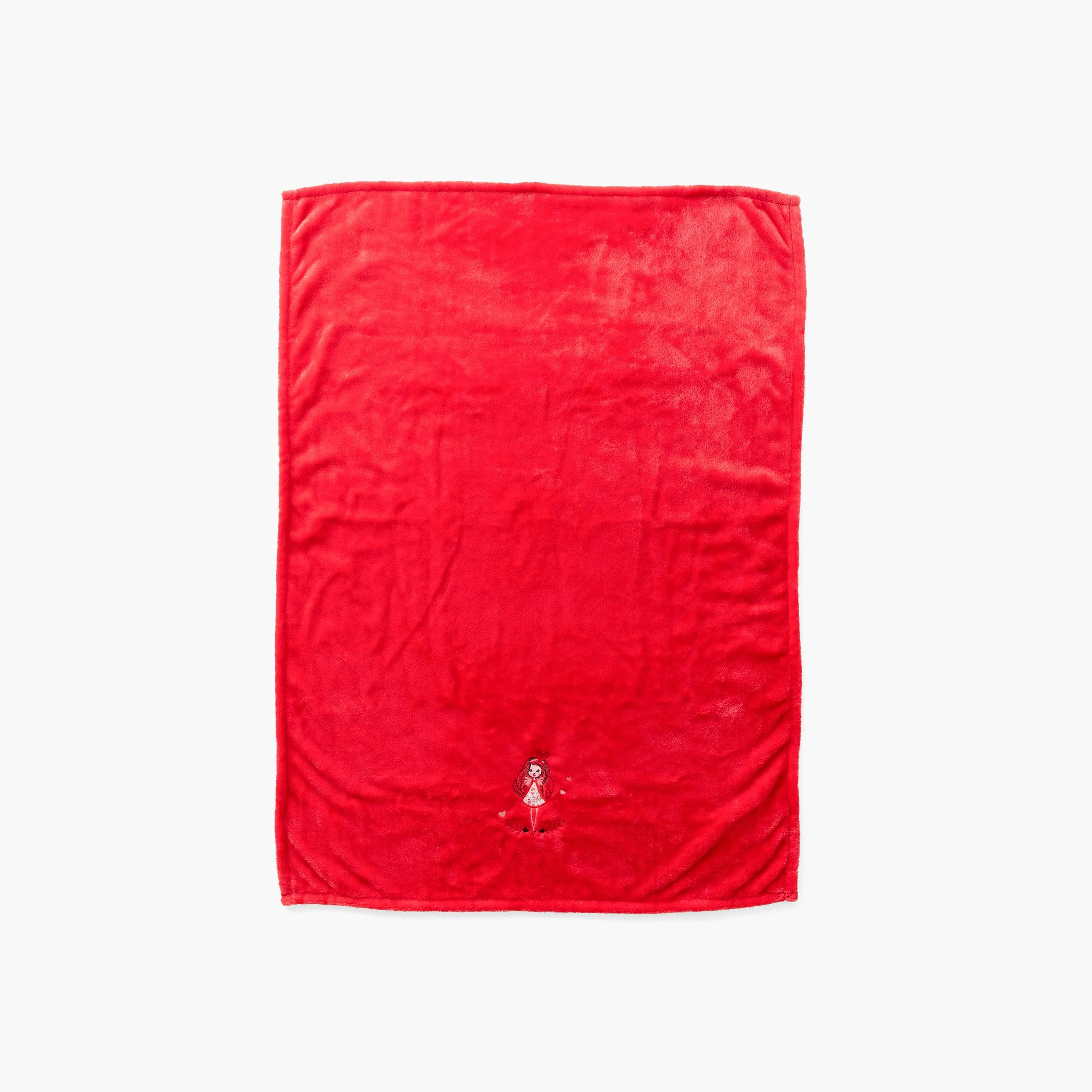 The Mes Reves Soft Red Fleece Throw - Image 3