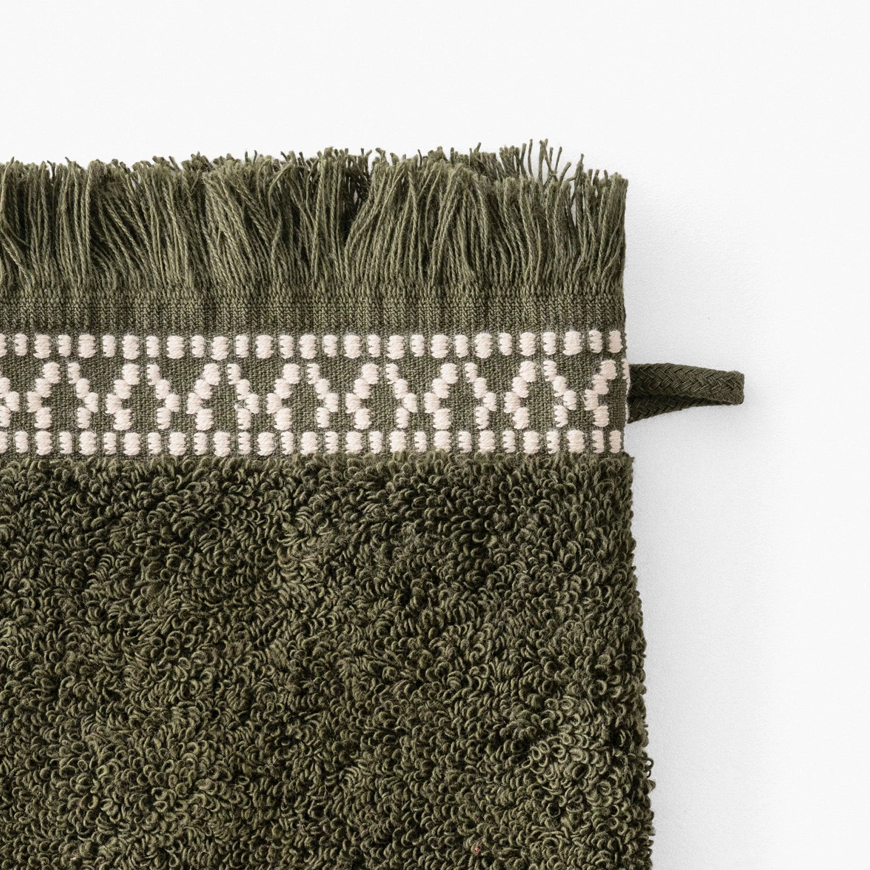 Villasol Cotton Bath Glove - Khaki Green - Image 2