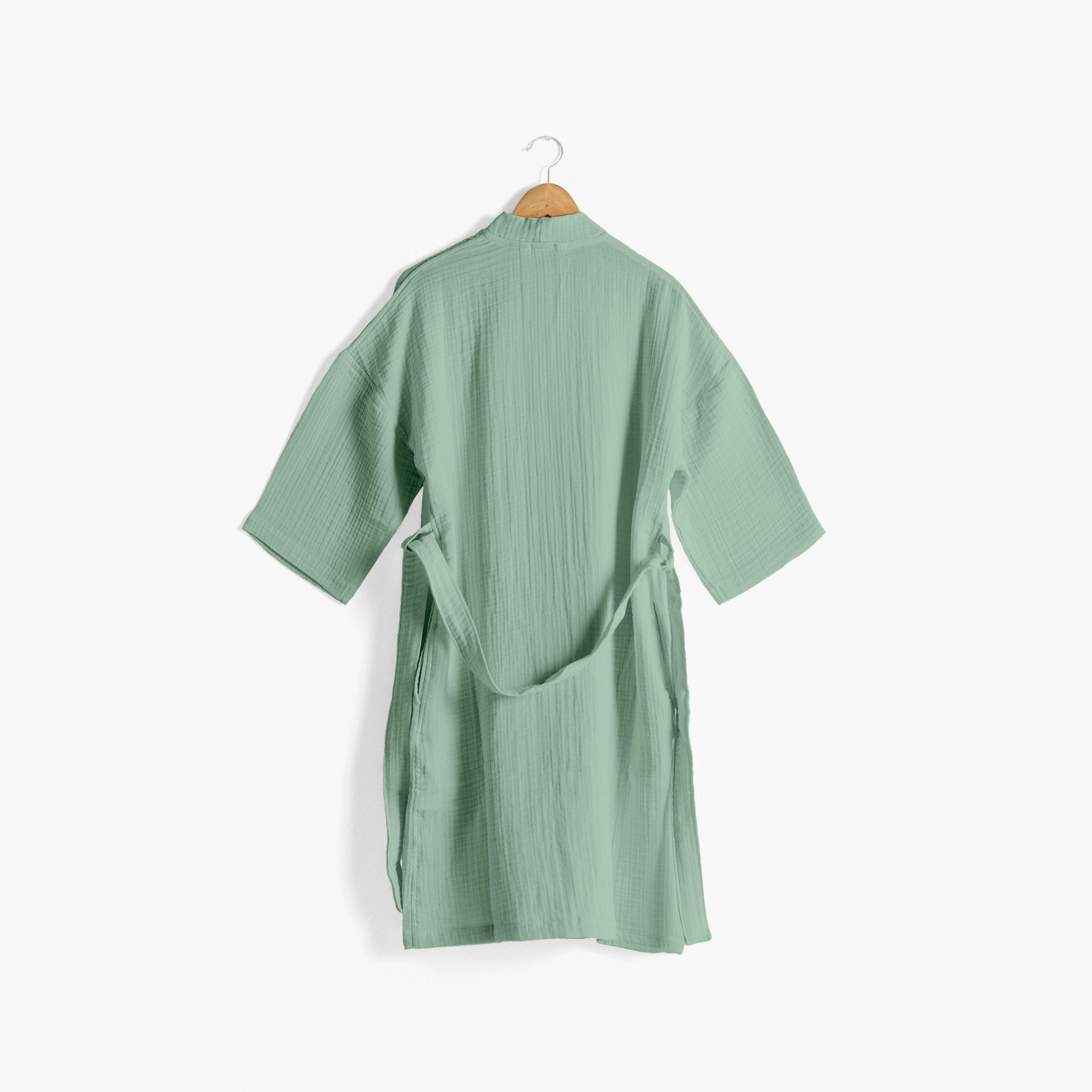 Naturelle Women's Organic Cotton Bathrobe - Eucalyptus - Image 3