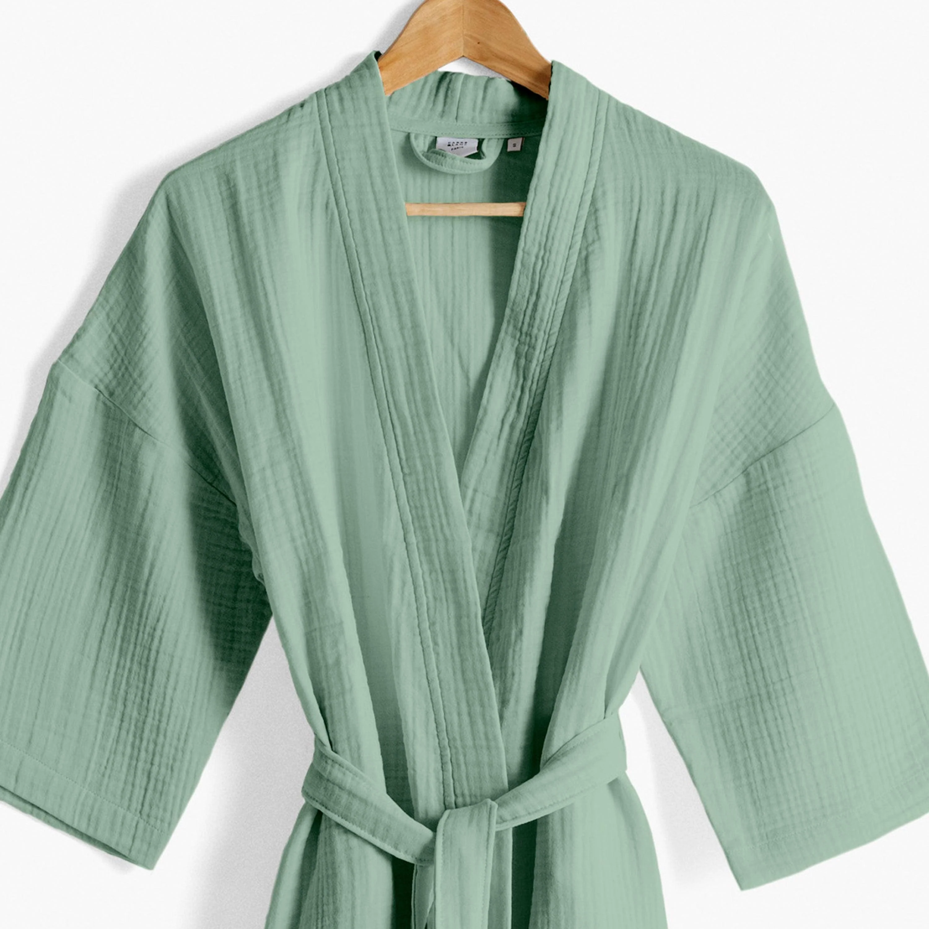 Naturelle Women's Organic Cotton Bathrobe - Eucalyptus - Image 4