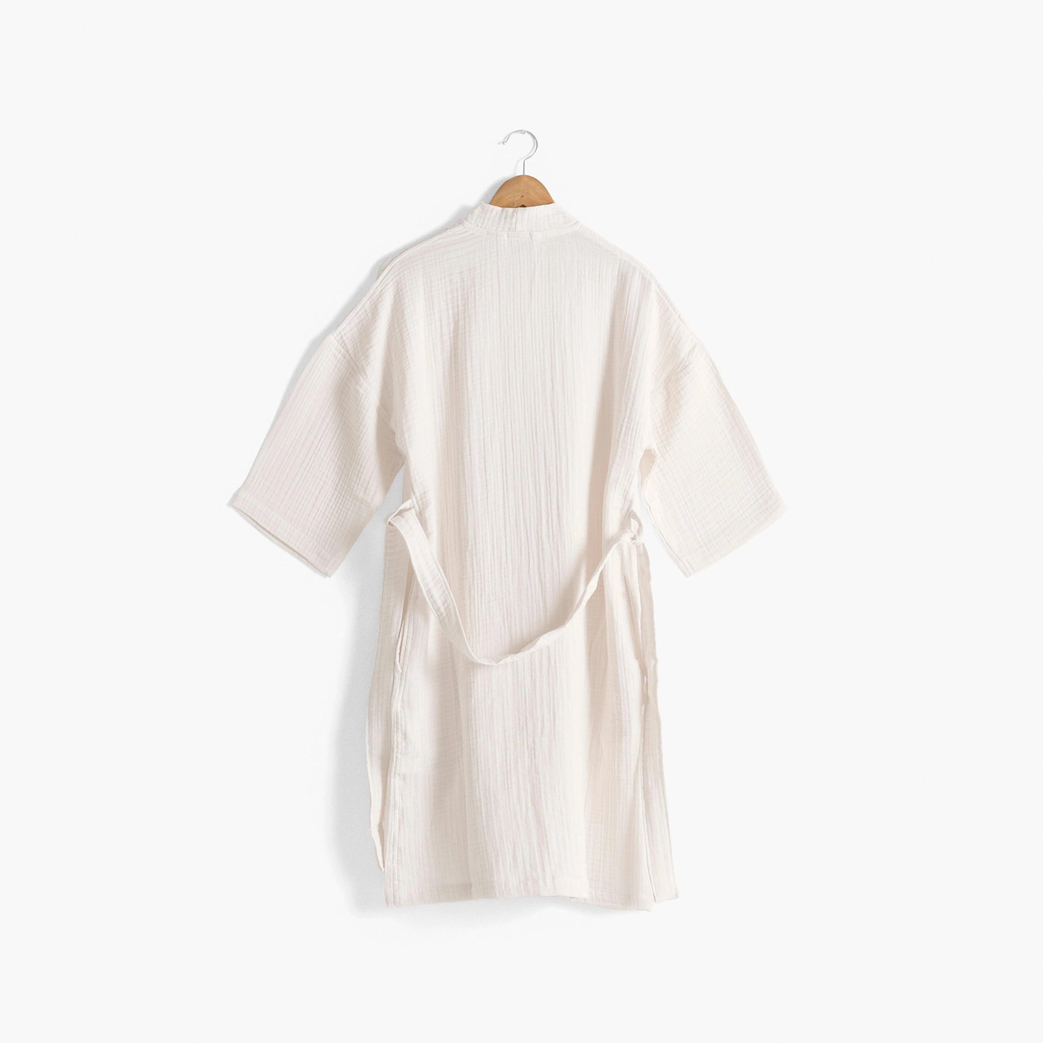 Naturelle Women's Organic Cotton Bathrobe - Beige - Image 4