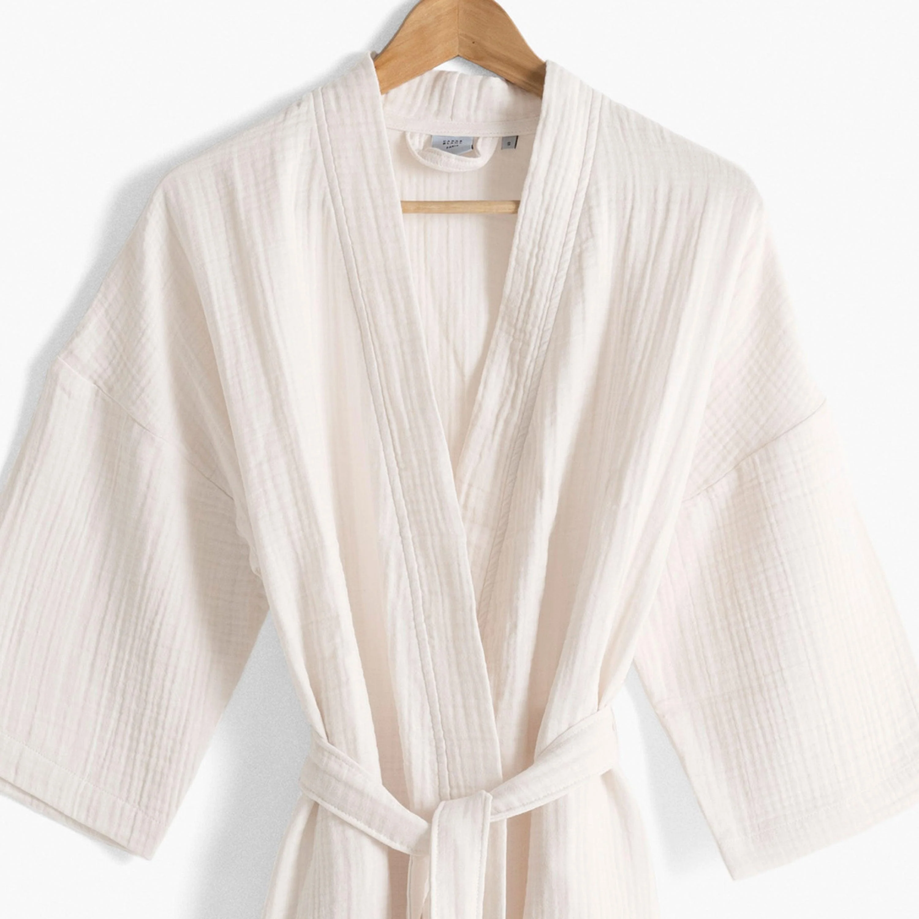 Naturelle Women's Organic Cotton Bathrobe - Beige - Image 5