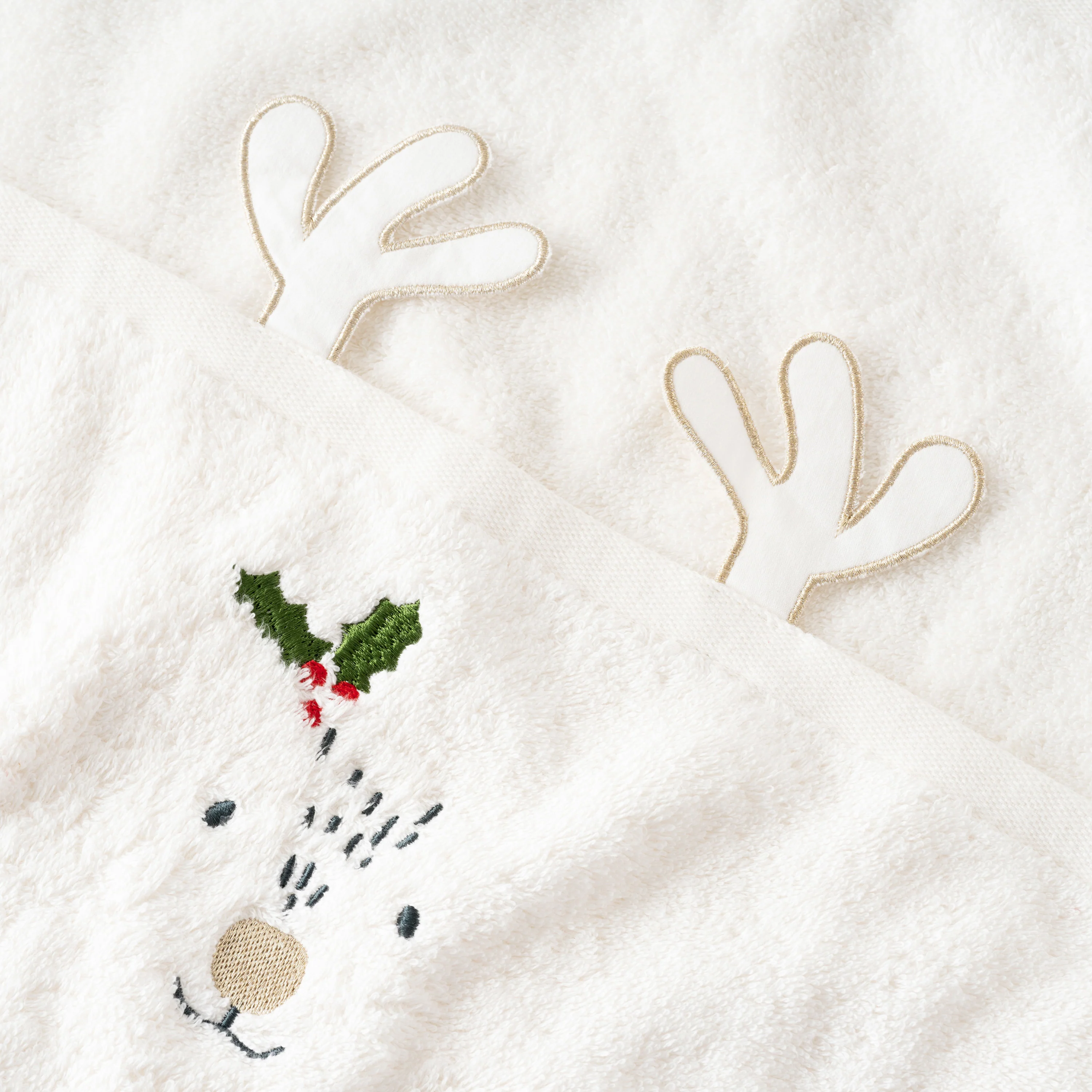 Xmasful Children's Cotton Towel - Ivory - Image 2